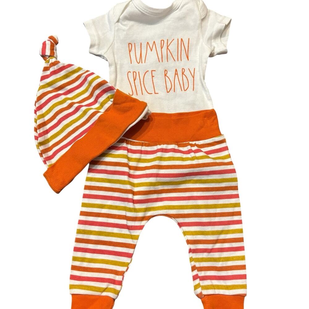 Rae Dunn 0-3M NWT 3 pc Halloween Outfit